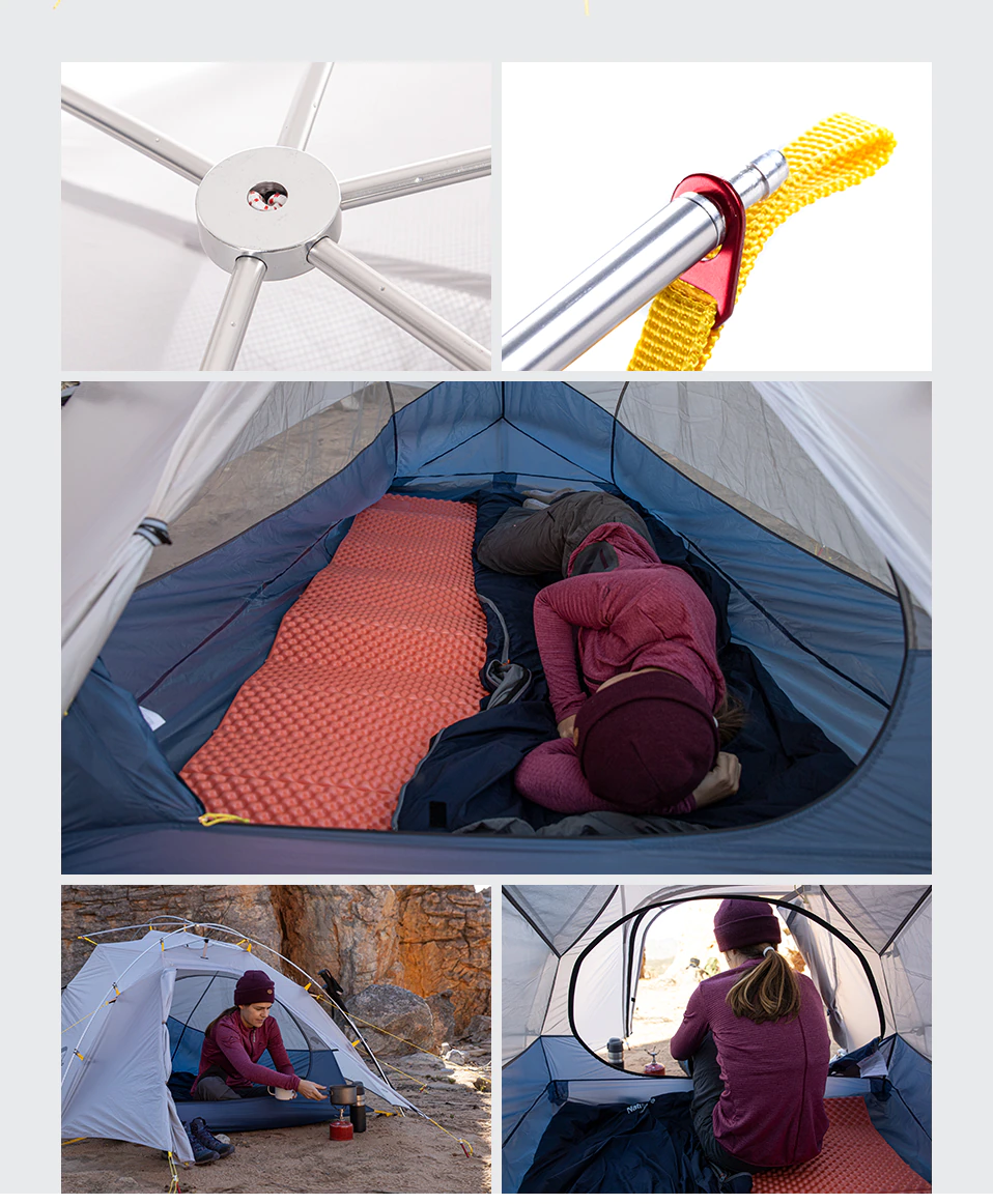 Cheap Goat Tents  CloudUp Wing 2 Person 15D Nylon Double layer Tent Outdoor Camping Sun Protection Rainproof Portable Ultralight Tent Tents 